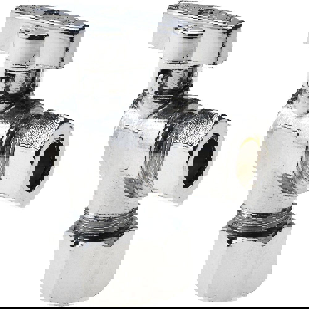 Compression 5/8 Inlet, 125 Max psi, Chrome Finish, Brass Water Supply Stop Valve